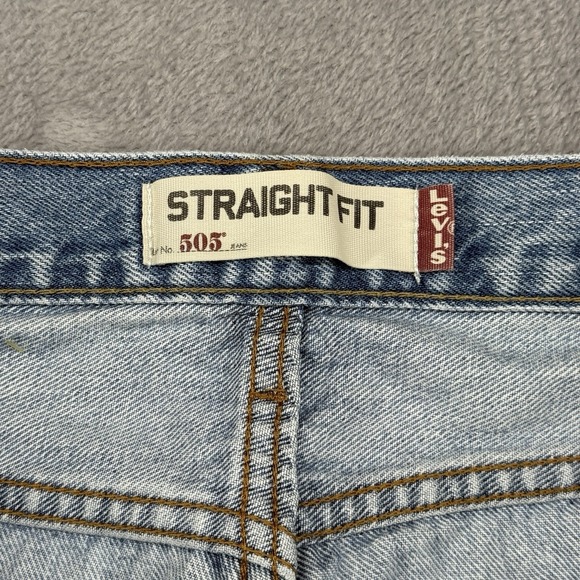 Levi's Mens 505‎ Stright Fit Straight Leg Jeans 40x32(30) Stonewash - Picture 4 of 16